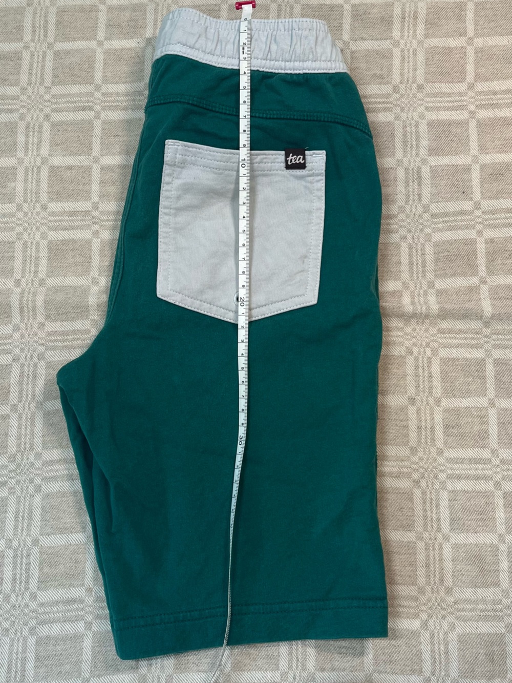 Tea Collection Green Shorts with Light Gray Pocket